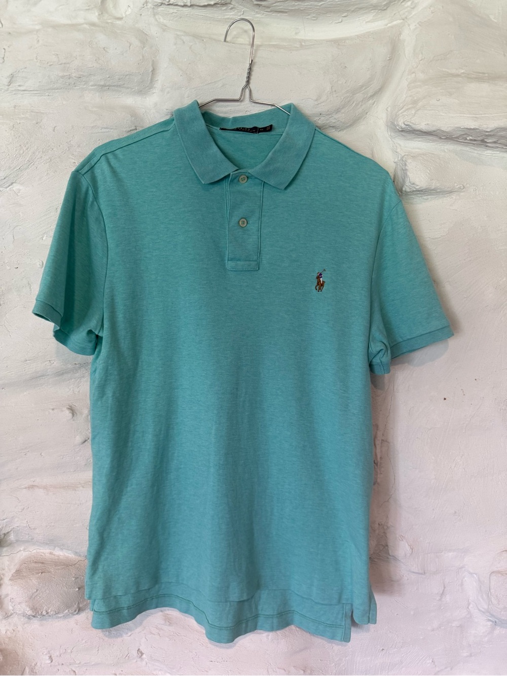 Men’s Ralph Lauren Polo Classic Fit Shirt - Aqua Size Medium